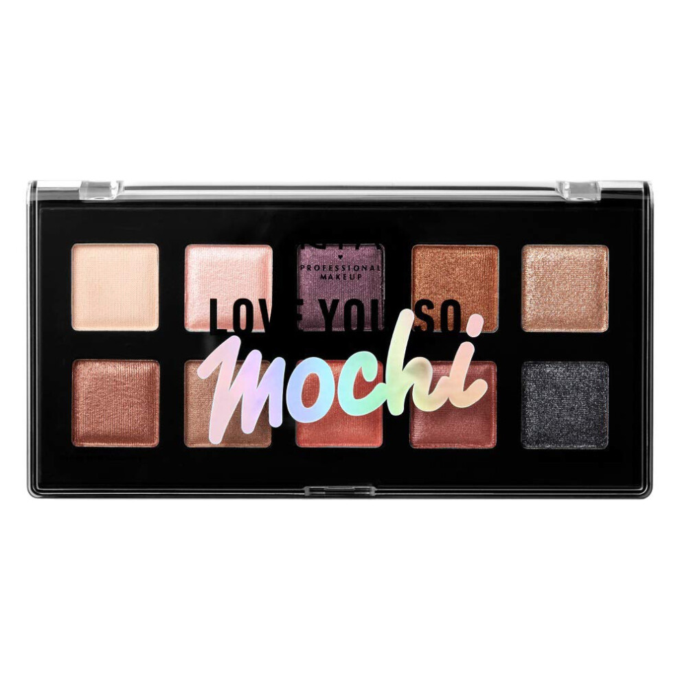 NYX PROFESSIONAL MAKEUP Love You so Mochi Eyeshadow Palette  Sleek and Chic  0.46 Ounce