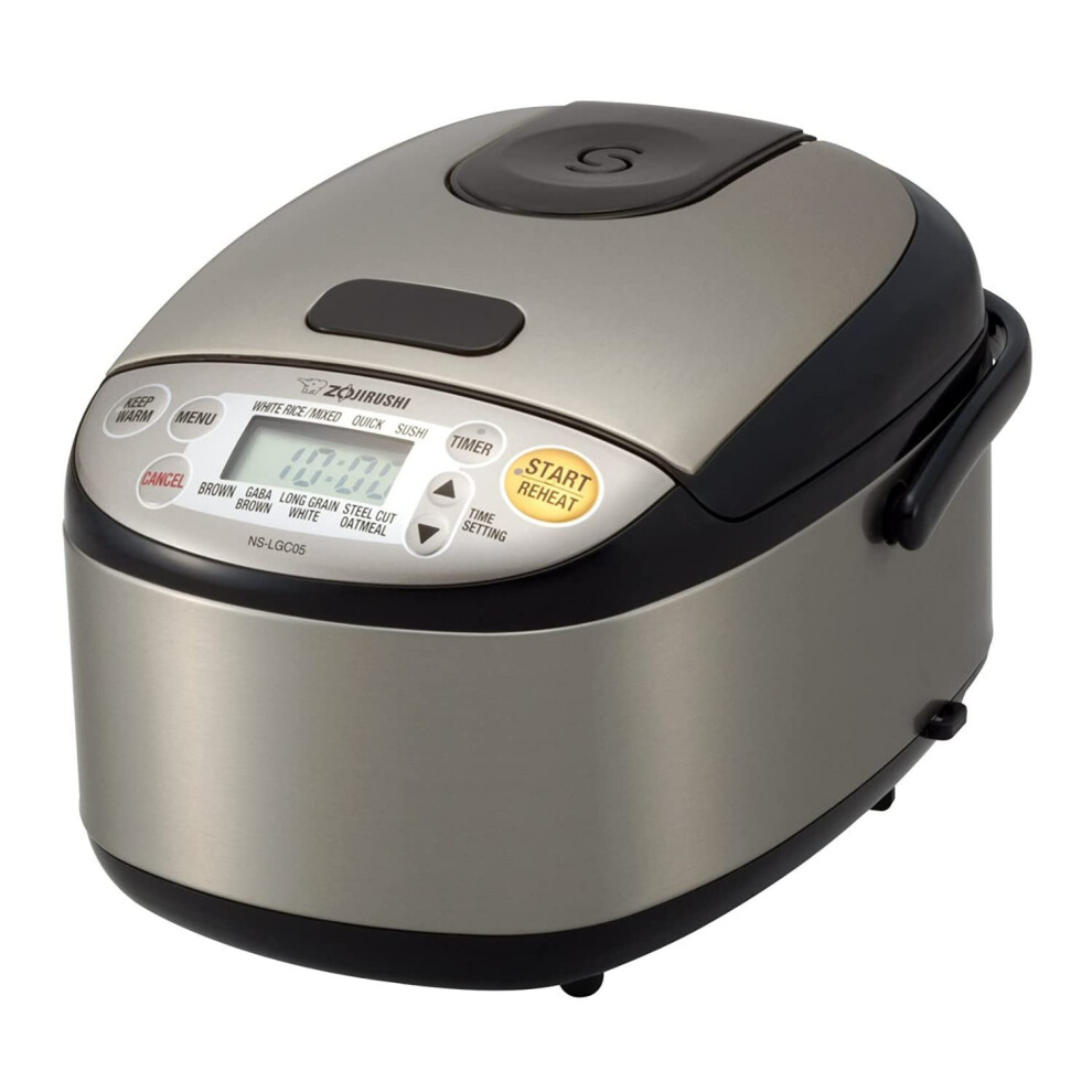 Zojirushi NS-LGC05XB Micom Rice Cooker & Warmer  3-Cups (uncooked)  Stainless Black