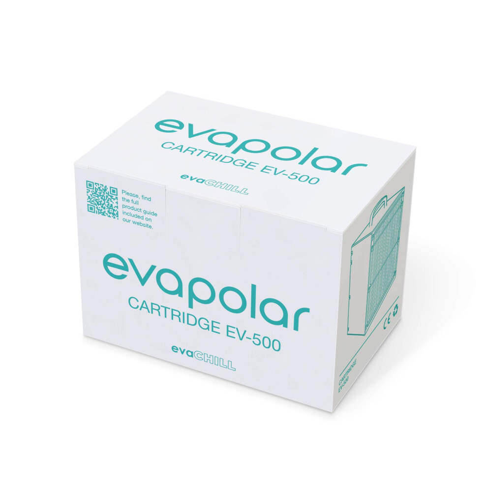 Evapolar evaChill Replacement Cartridge for Personal Evaporative Cooler and Humidifier/Portable Air Conditioner (for evaChill EV-500) Black