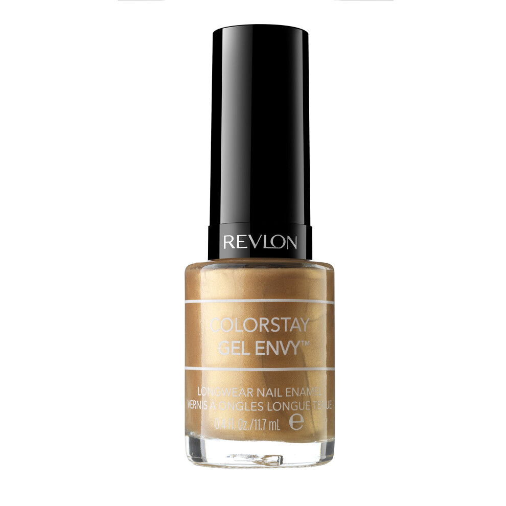 Revlon ColorStay Gel Envy Longwear Nail Polish  with Built-in Base Coat & Glossy Shine Finish  in Nude/Brown  200 Jackpot  0.4 oz