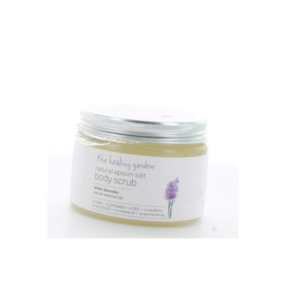 The Healing Garden White Lavender Epsom Salt Scrub  16 oz