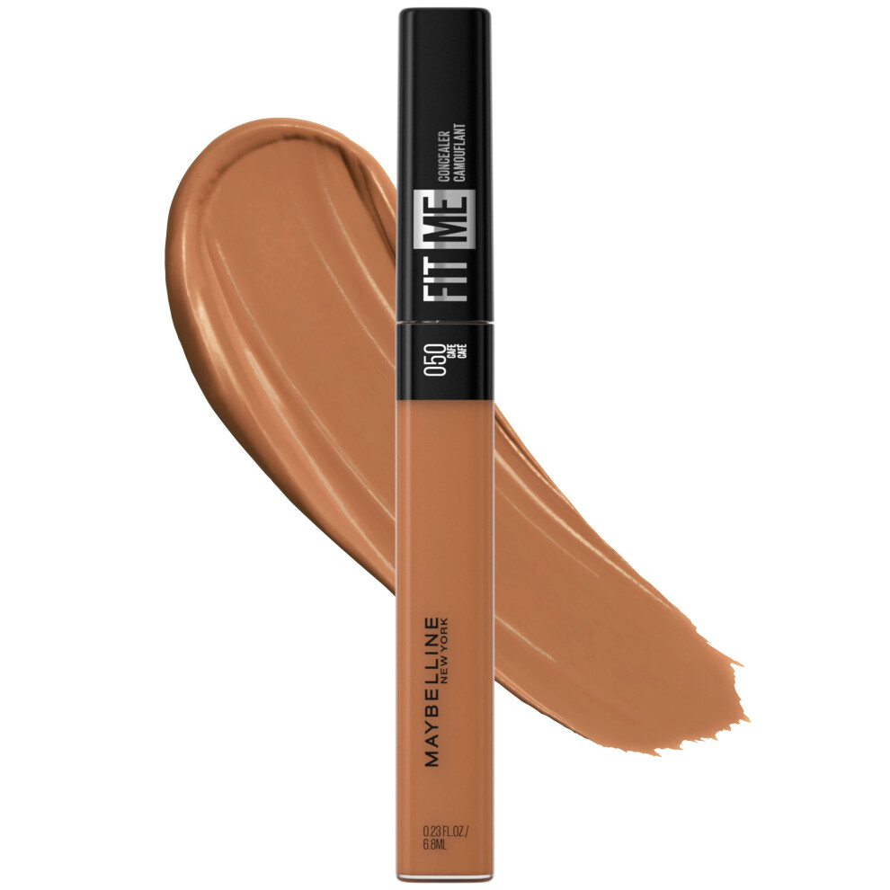 Maybelline New York Fit Me Liquid Concealer Makeup  Natural Coverage  Lightweight  Conceals  Covers Oil-Free  Caf?  1 Count (Packaging May Vary)