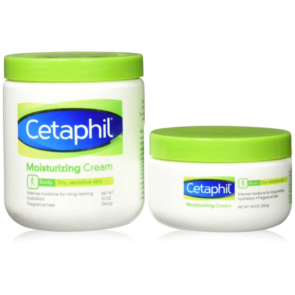 Cetaphil Cream - 2 Pack - 28.8 Oz Total - 20 Oz Jar and 8.8 Oz Jar