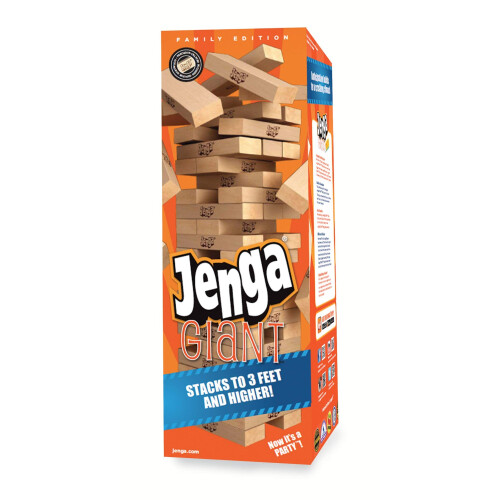 Hasbro Jenga Γιγάντιο Οικογενειακό Παιχνίδι Ξύλινων Τετραγώνων (01506-19-noAcc)