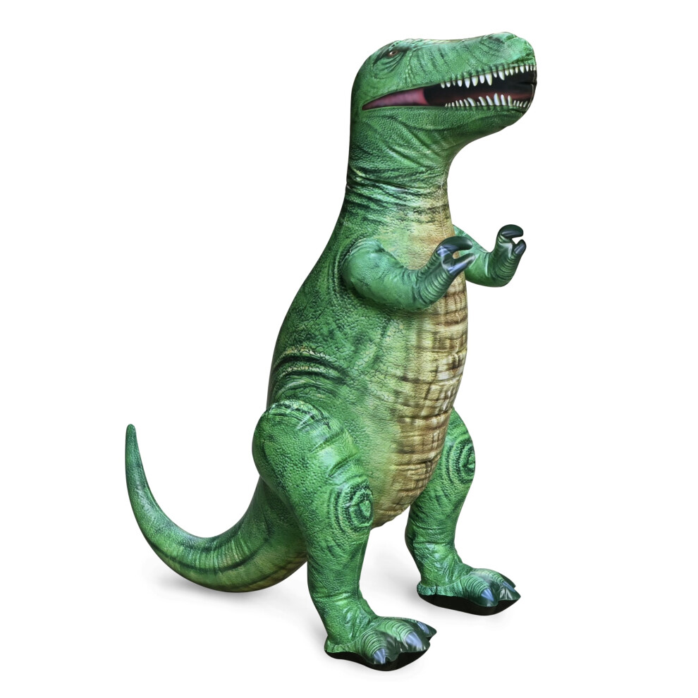 Jet Creations Inflatable T-Rex Dinosaur Toy 37"" Tall/43 Long Wild Green Pool Party Garden Decor Halloween Photo Prop Jurassic Theme Decoration
