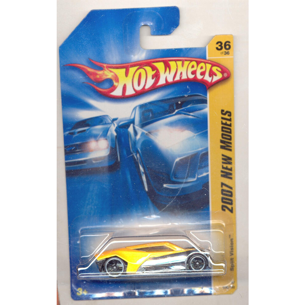 Hot Wheels 2007-036/180 New Models 36/36 YELLOW Split Vision 1:64 Scale