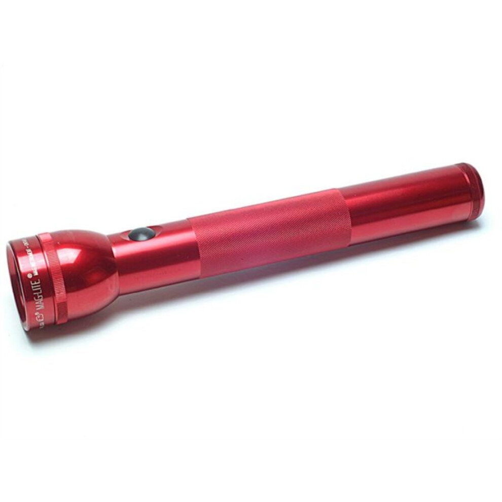 Maglite Heavy-Duty Incandescent 3-Cell D Flashlight in Display Box  Red