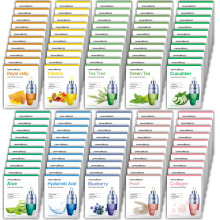 ?Orangeroses? 100 Stuks Combo Pack, Premium Koreaanse Essentie Gezichtsmasker (10 Soorten x 10 stuks)