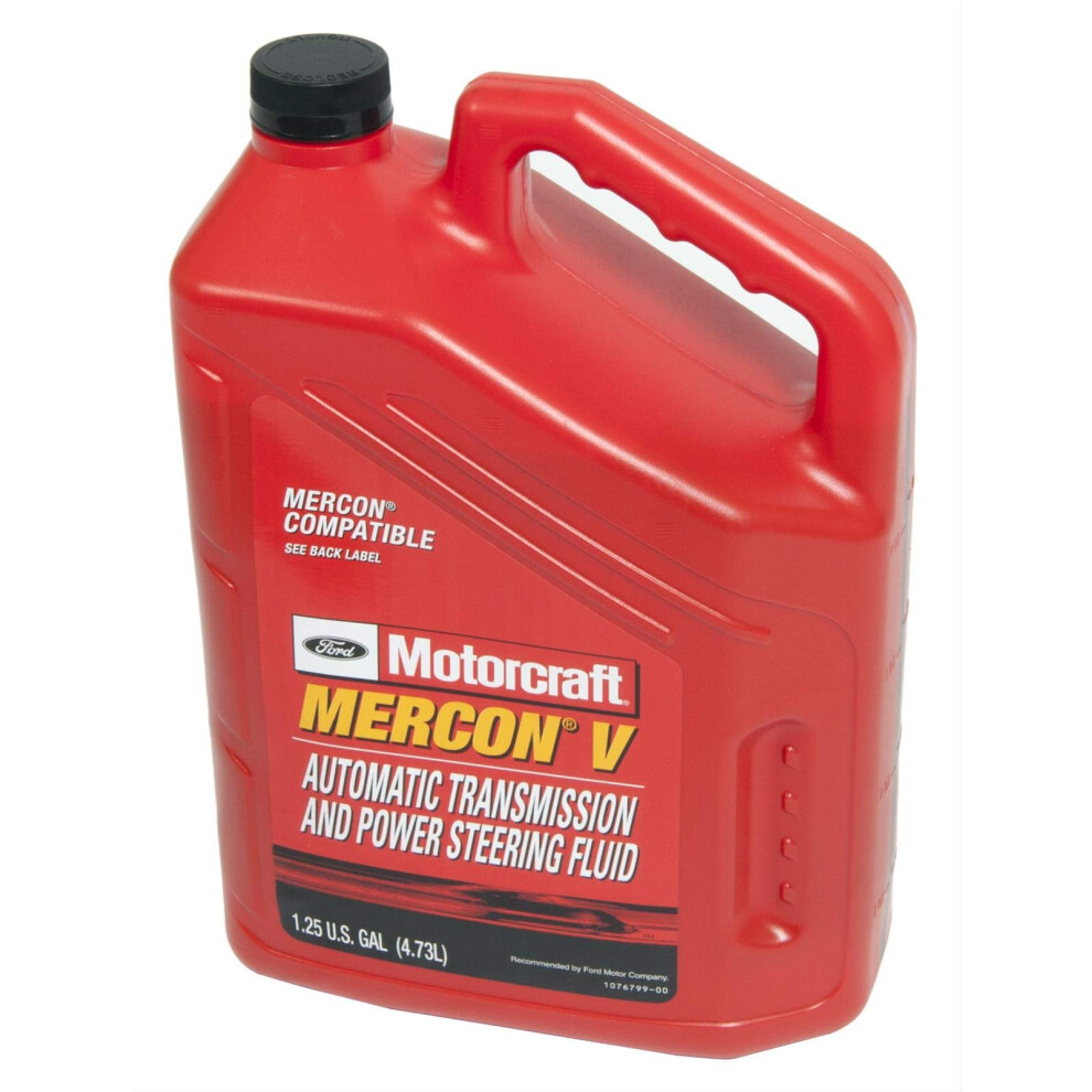 Ford Genuine XT-5-5QM MERCON-V Automatic Transmission and Power Steering Fluid - 5 Quart