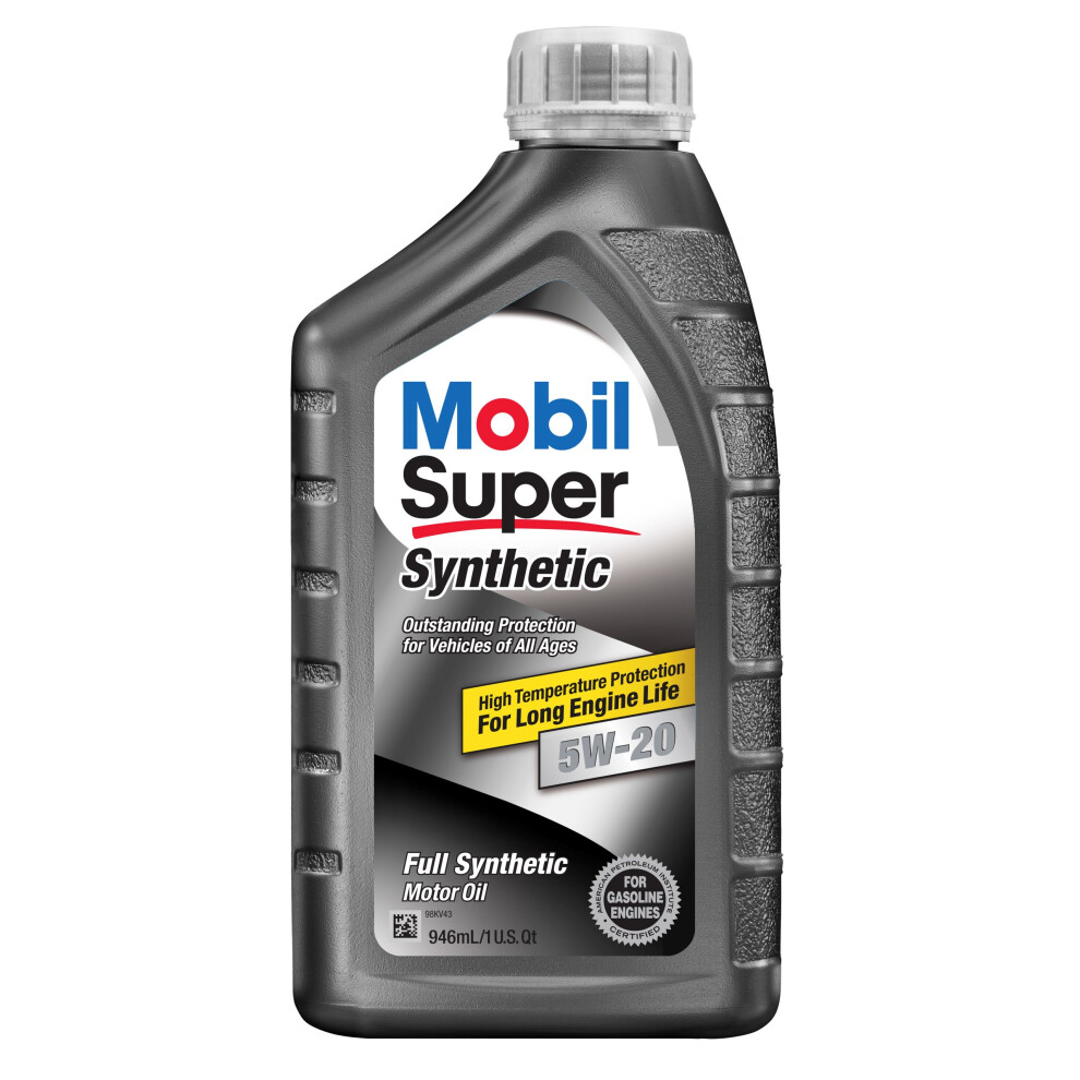 Mobil Super 112911 5W-20 Synthetic Motor Oil - 1 Quart (Pack of 6)