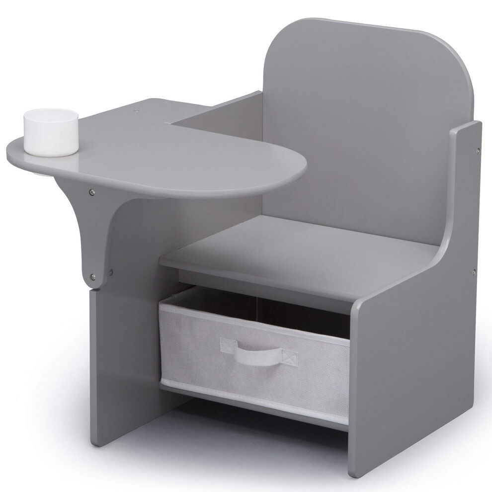 Delta Children MySize Chair Desk With Storage Bin  Grey