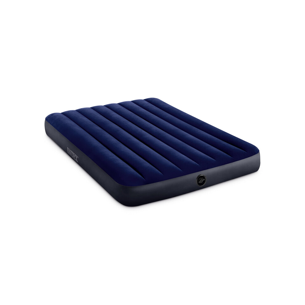 INTEX 64758E Dura-Beam Standard Downy Air Mattress: Fiber-Tech  Full Size  10in Bed Height  600lb Weight Capacity  Pump Sold Separately