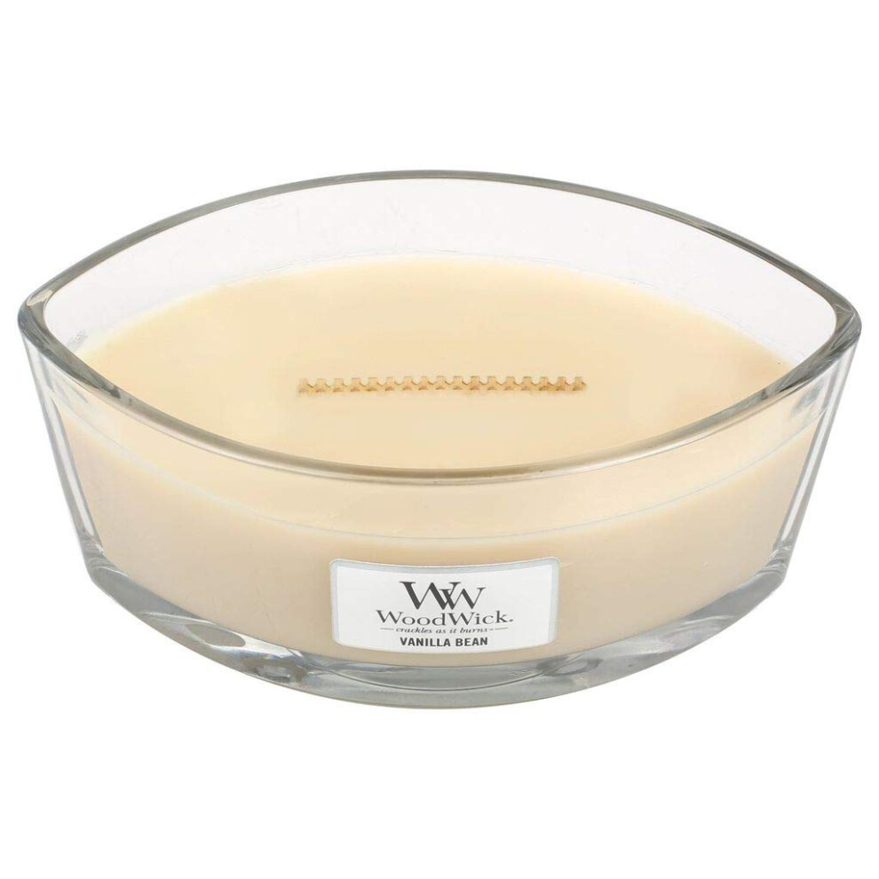 Woodwick Ellipse Scented Candle  Vanilla Bean  16oz | Up to 50 Hours Burn Time