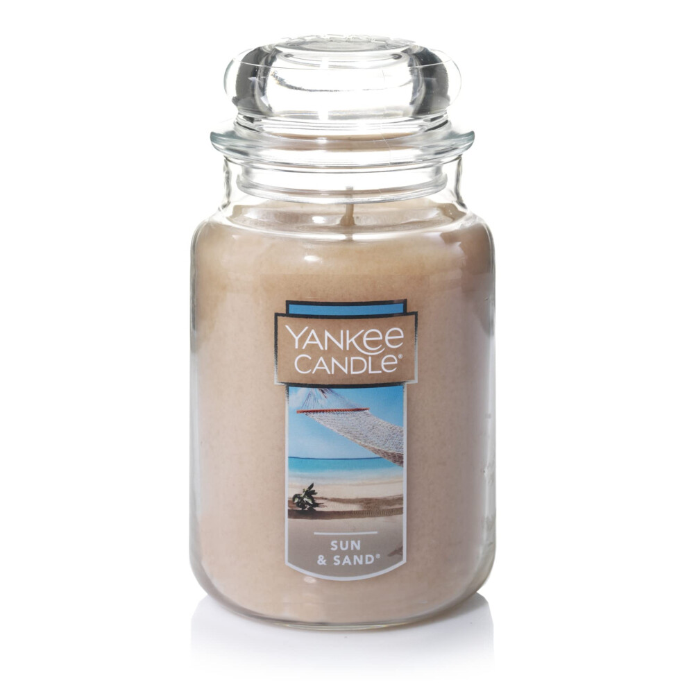 Yankee Candle Sun & Sand Scented  Classic 22oz Large Jar Single Wick Candle  Over 110 Hours of Burn Time