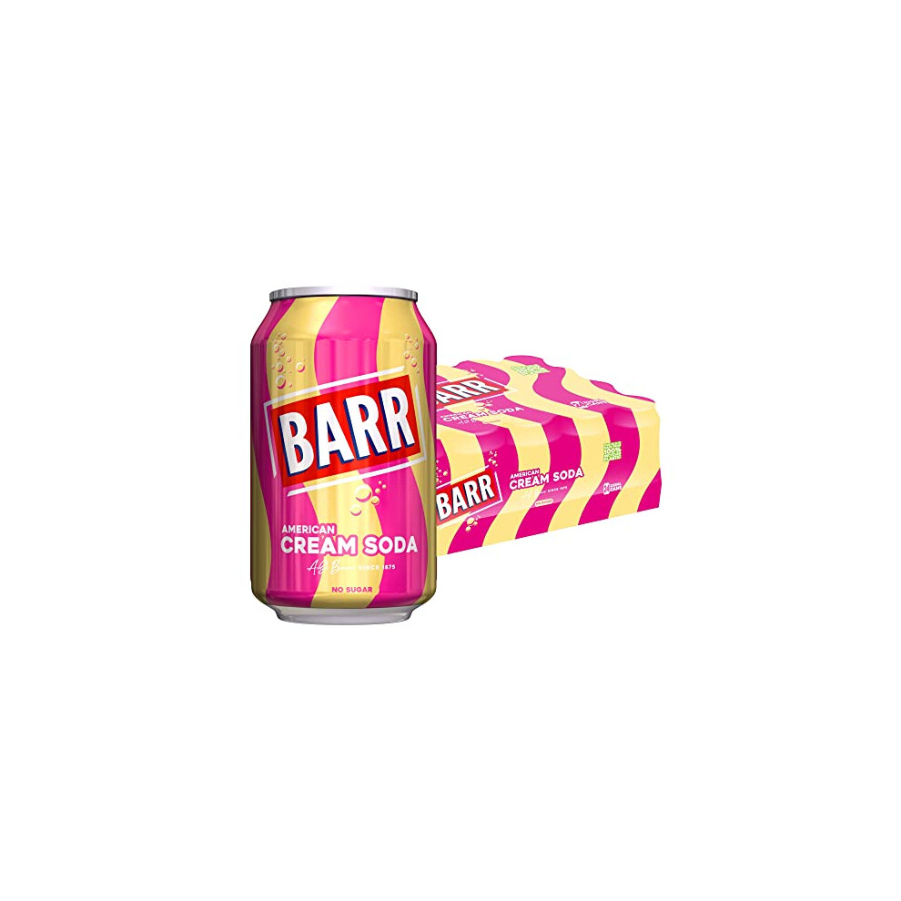 Barr Since 1875, 24 Pack American Soda, Zero Y Taste Of American Soda, 24 X 330Ml Cans Cream