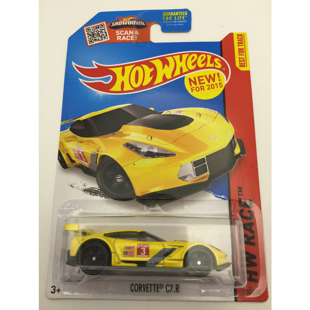 Hot Wheels  2015 HW Race  Corvette C7.R [Yellow] 155/250