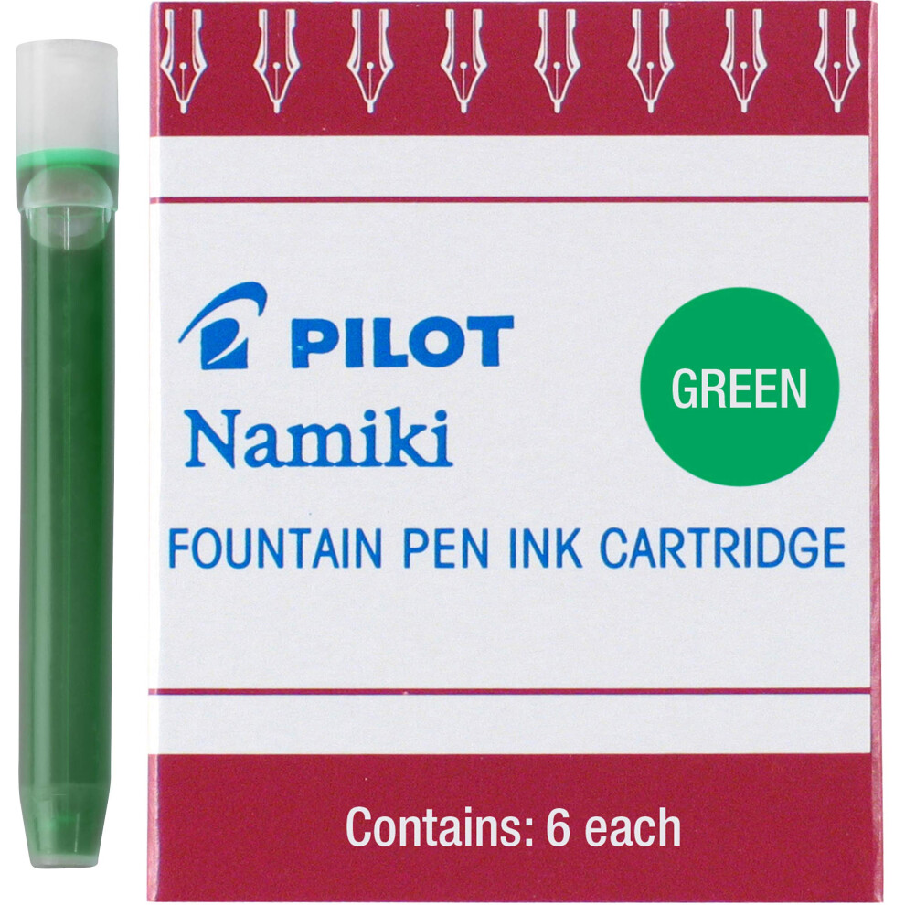 PILOT Namiki IC50 Fountain Pen Ink Cartridges  Green  6-Pack (69003)