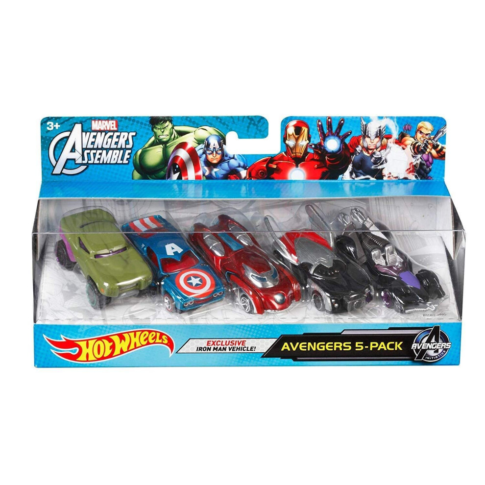 Hot Wheels Marvel Avengers Assemble Avengers 5-Pack [Amazon Exclusive]