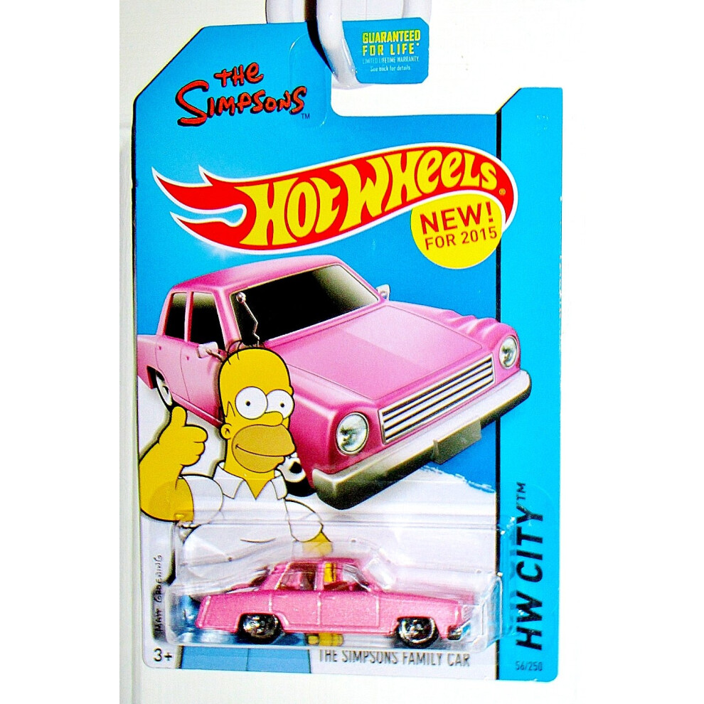 Hot Wheels 2015 HW City The Simpsons Family Car 56/250  Pink