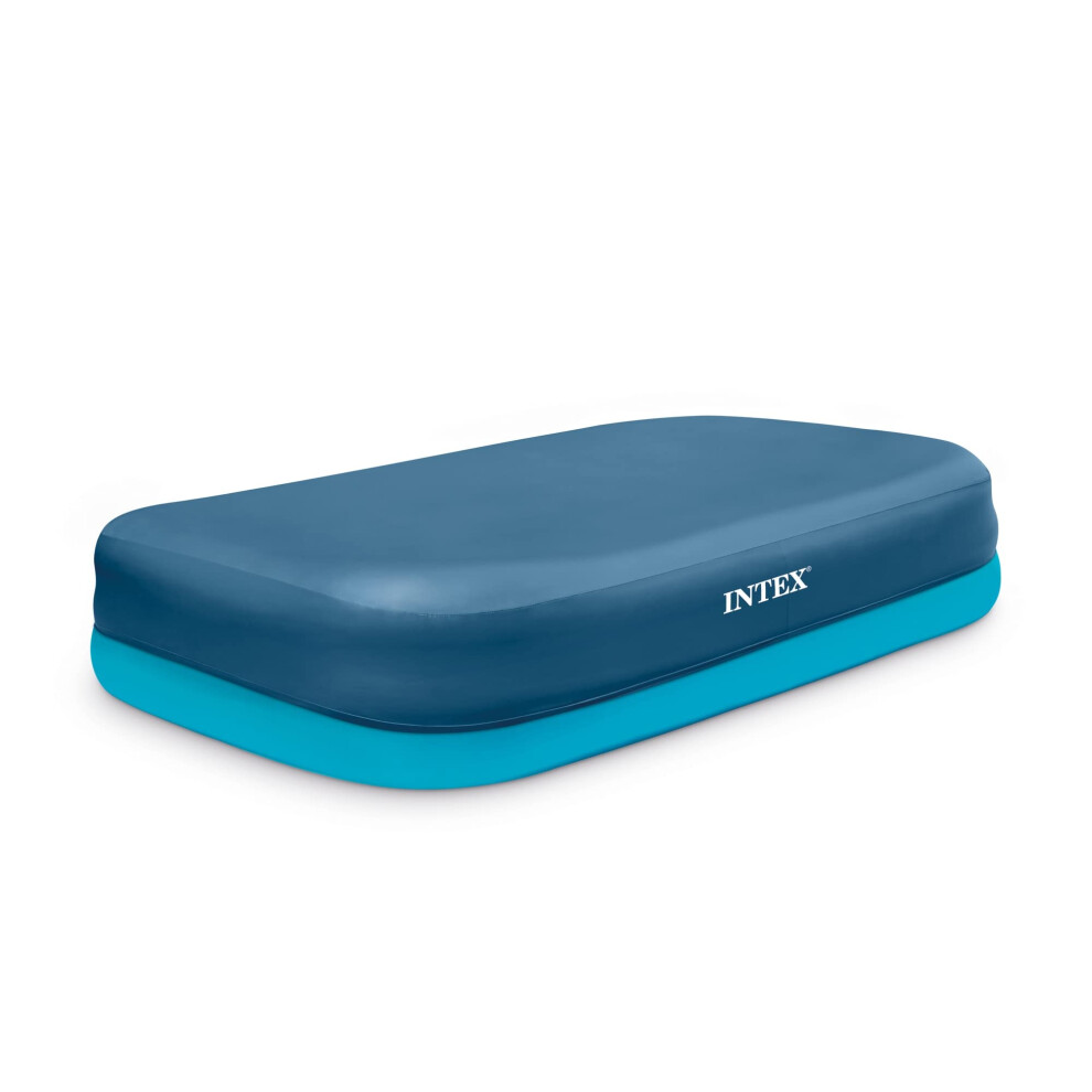 Intex The Wet Set; Rectangular Pool Cover Fits 103 In X 69 In (262 Cm X 175 Cm) Or 120 In X 72 In (305 Cm X183 Cm) 20 In (51 Cm) Overhang With Rope Ties