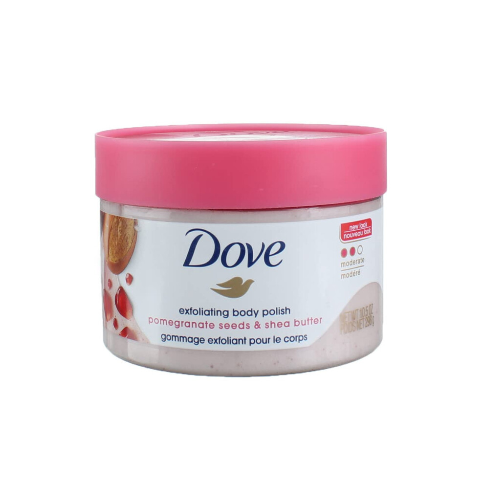 Dove Exfoliating Body Polish Body Scrub  Pomegranate and Shea  10.5 Ounce