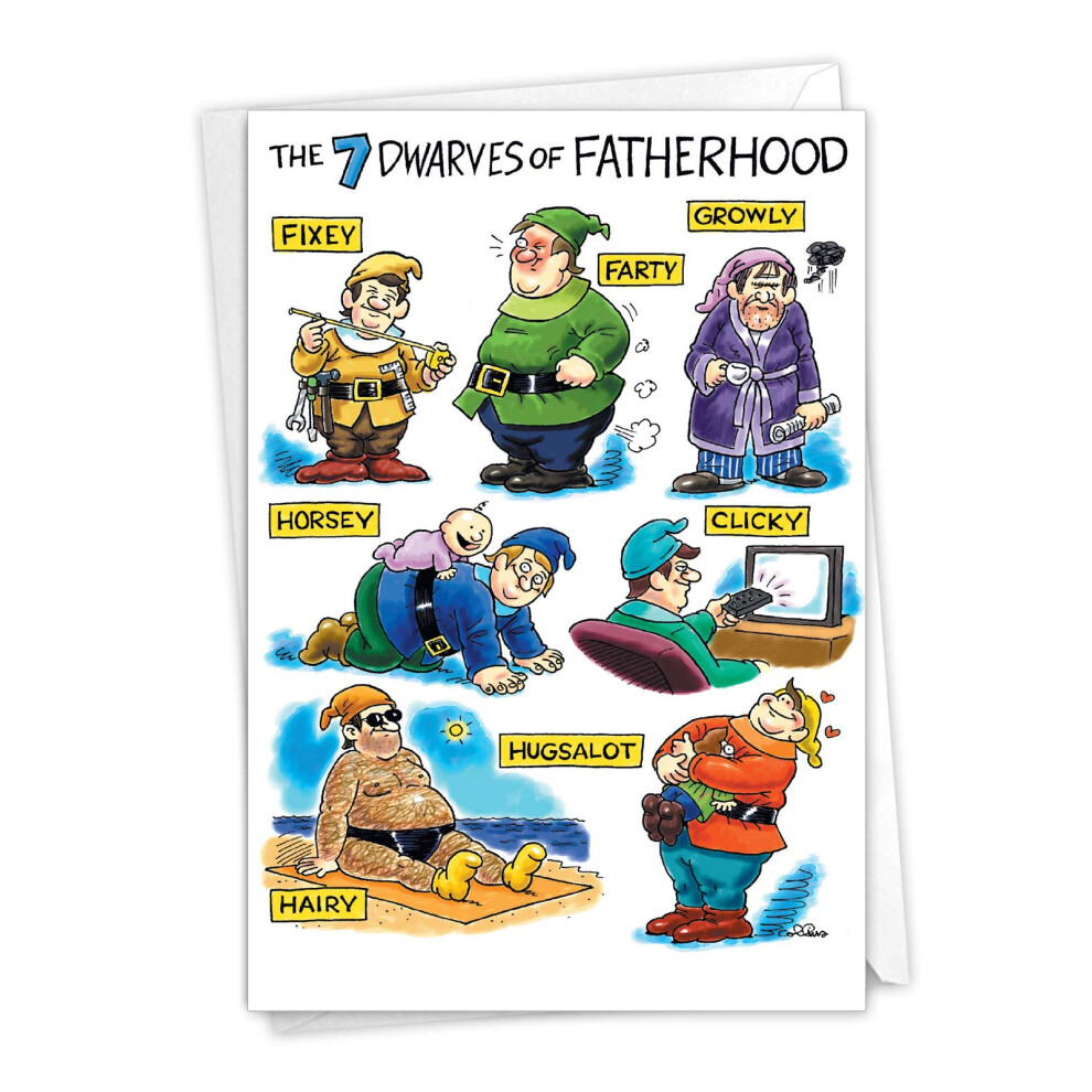 Nobleworks - 1 Biglietto D'auguri Per La Festa Del Pap Divertente - Biglietto Umoristico Per Pap Da Figlio E Figlia Con Busta - Nani Della Pate-image