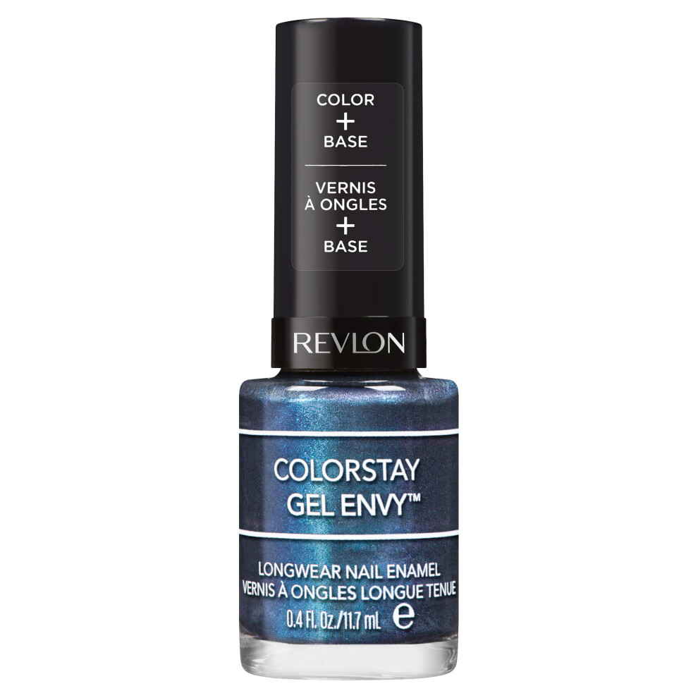 Revlon ColorStay Gel Envy Longwear Nail Polish  with Built-in Base Coat & Glossy Shine Finish  in Blue/Green  300 All In  0.4 oz