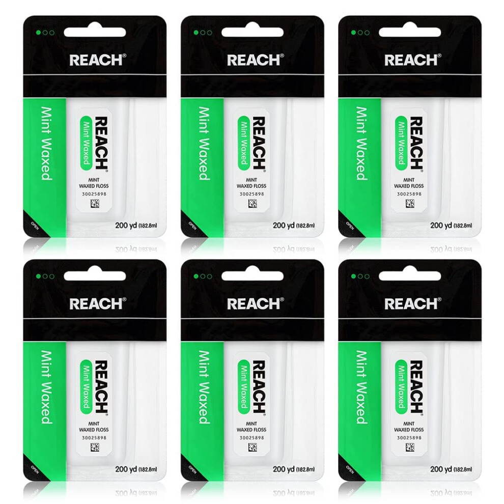 Johnson Johnson & Reach Dental Floss Mint Cerato, 200 M, Confezione Da 6 Pezzi-image