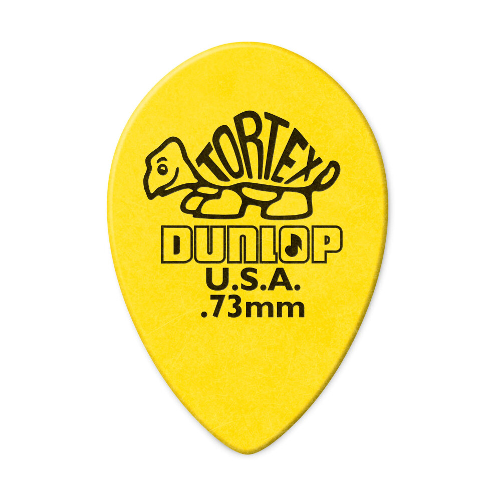 Dunlop 423R.73 Tortex Small Tear Drop  Yellow  .73mm  36/Bag