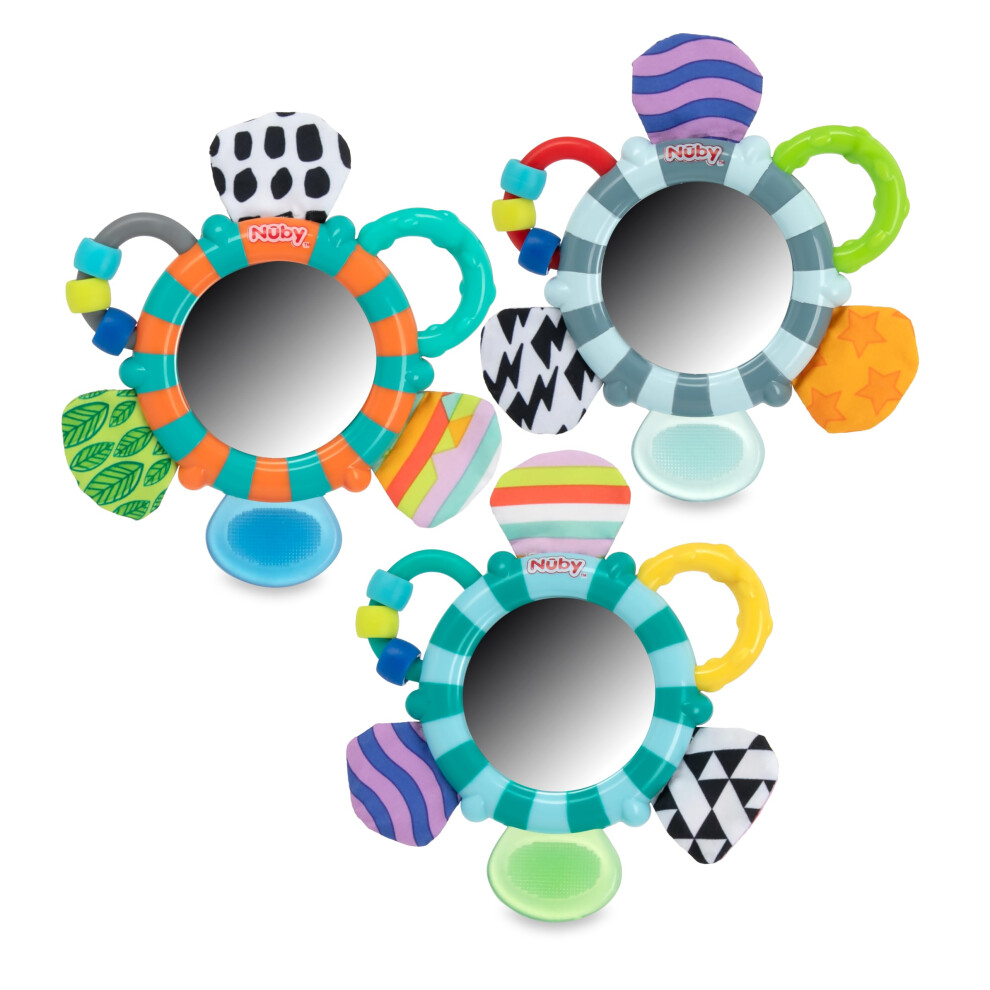 Nuby Look-at-Me Mirror Teether Toy  Colors May Vary