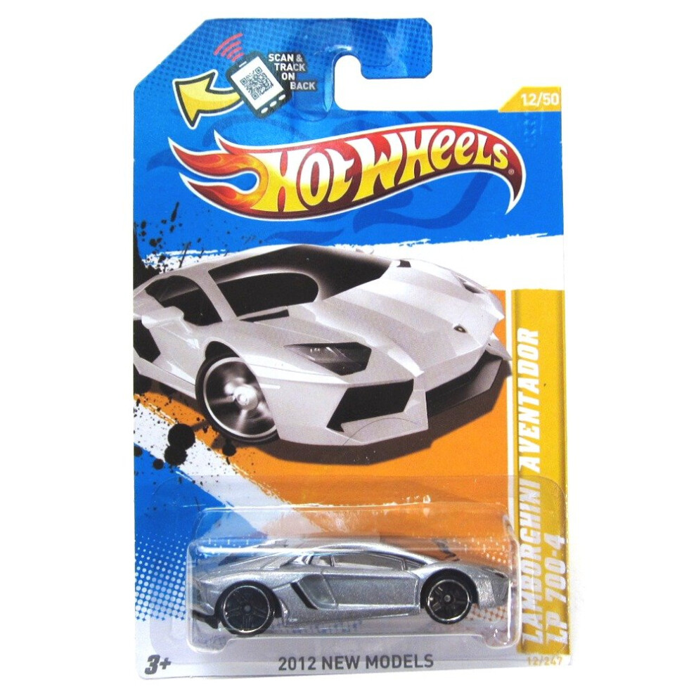 Hot Wheels Silver Lamborghini Aventador Lp 700-4 2012 New Models