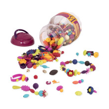 B. toys - Pop Arty! 500 pezzi - Kit per la creazione di gioielli - Set di perline Pop Snap creative per bambini - Kit fai da te per la creazione