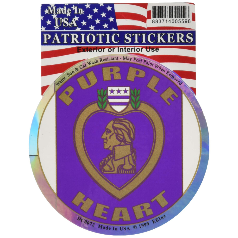 EagleEmblems DC0072 Sticker-Purple Heart (3.5'')