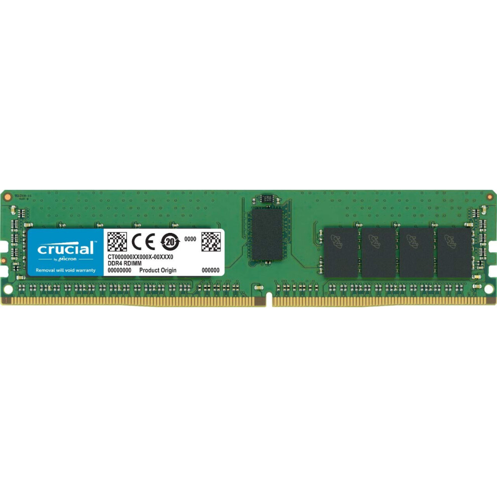 Crucial CT16G4RFD8266 16Gb Ddr4-2666 Rdimm  16 Gb (1 X 16 Gb)  Ddr4 Sdram  2666 Mhz Ddr4-2666/Pc4-21300  1.20 V  Ecc  Registered  288-Pin  Dimm