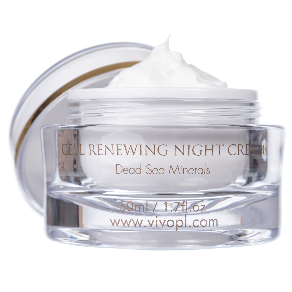 Vivo Per Lei Dead Sea Night Cream - Anti Aging Night Cream for Face - 1.7 Fl.Oz - Moisturizing Night Cream with Shea Butter - Night Facial Cream for Y