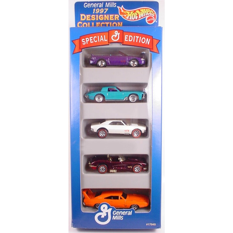 Hot Wheels General Mills Gift 5-Pack 5 Car Gift Set of 5 Collectible 1:64 Scale Die Cast Cars