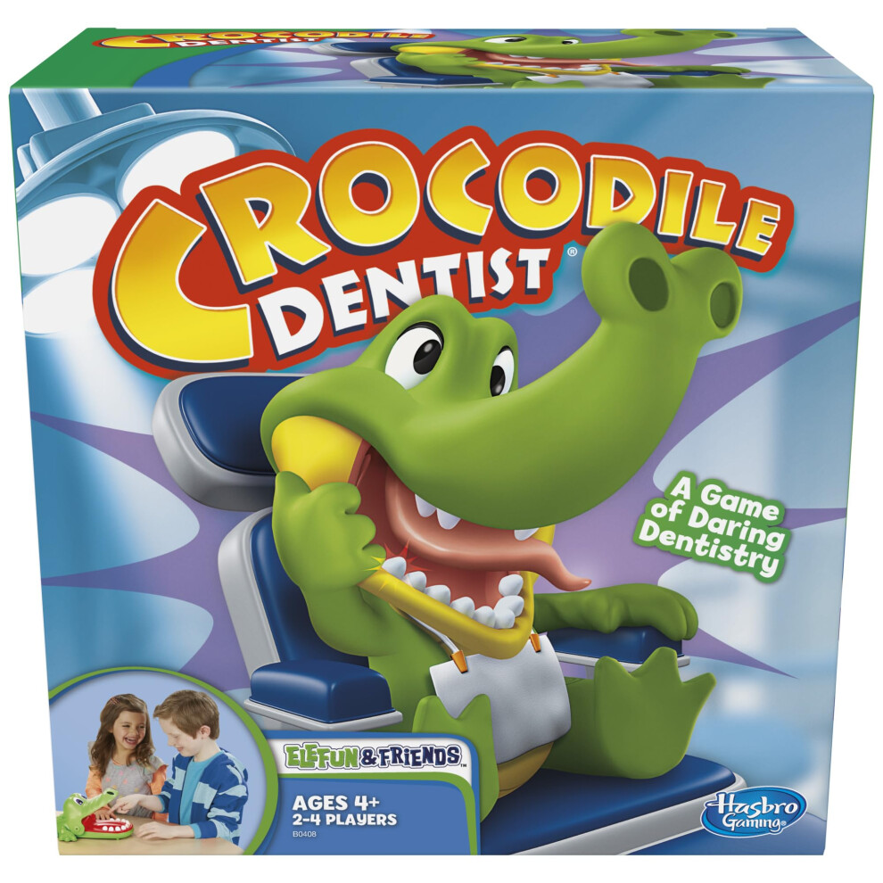 Hasbro Gaming Crocodile Dentist Kids Board Game  Ages 4 And Up (Amazon Exclusive)