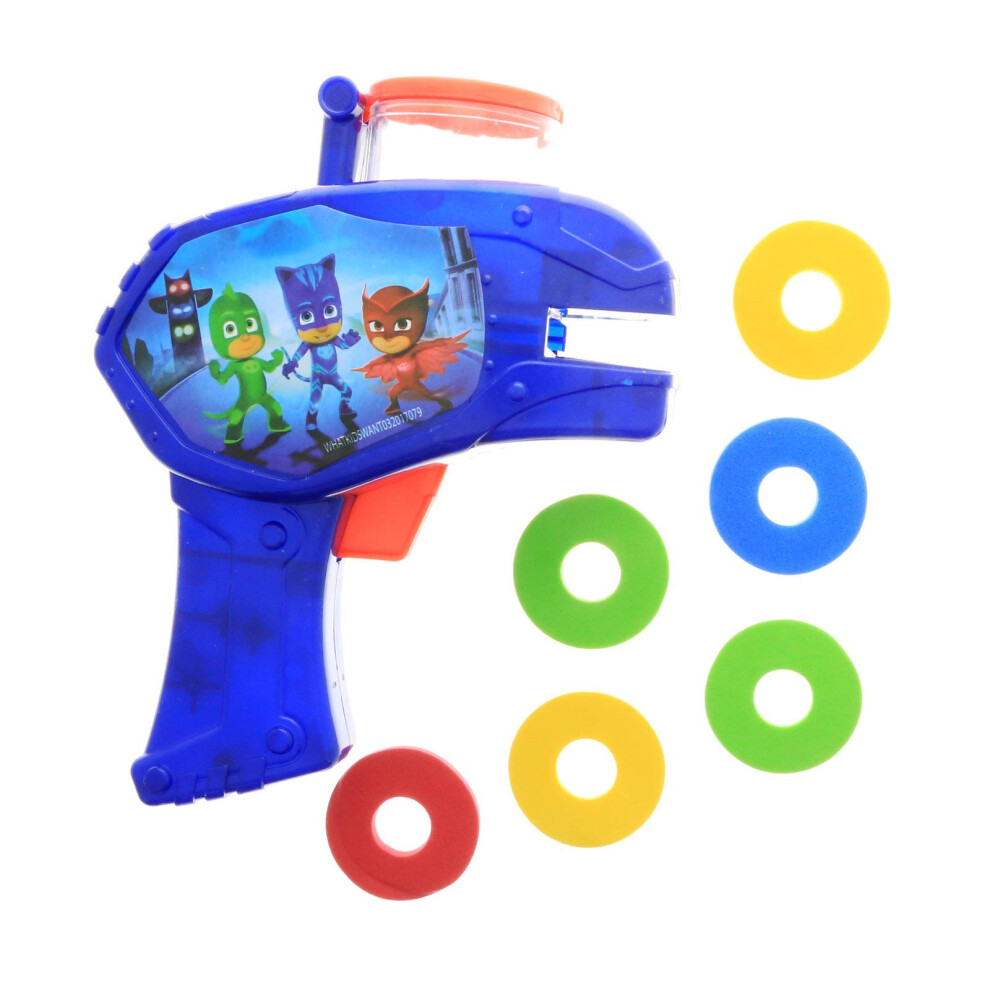 PJ Masks PJMASKS Foam Disc Launcher  Blue  Red  Yellow  Green  Medium