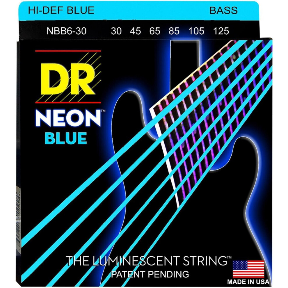 Dr B Neon Nbb6 – 30 Hidef Medium Corde (6 Corde) Blu-image