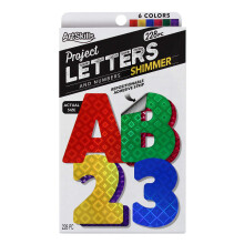 ArtSkills 2,5"""" plakatbogstaver og tal A-Z og 0-9 assorterede holografiske farver 228-Count (PA-1444)