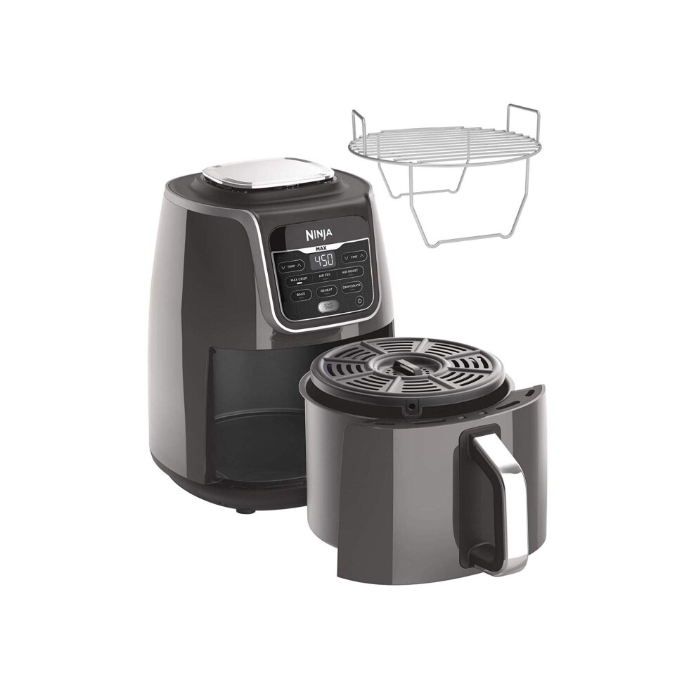 Ninja AF161 Max XL Air Fryer that Cooks  Crisps  Roasts  Bakes  Reheats and Dehydrates  with 5.5 Quart Capacity  and a High Gloss Finish  Grey