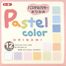 Toyo Origami Pastelliv   rit 15 cm x 15 cm 12 v   ri    5 kpl (001018)