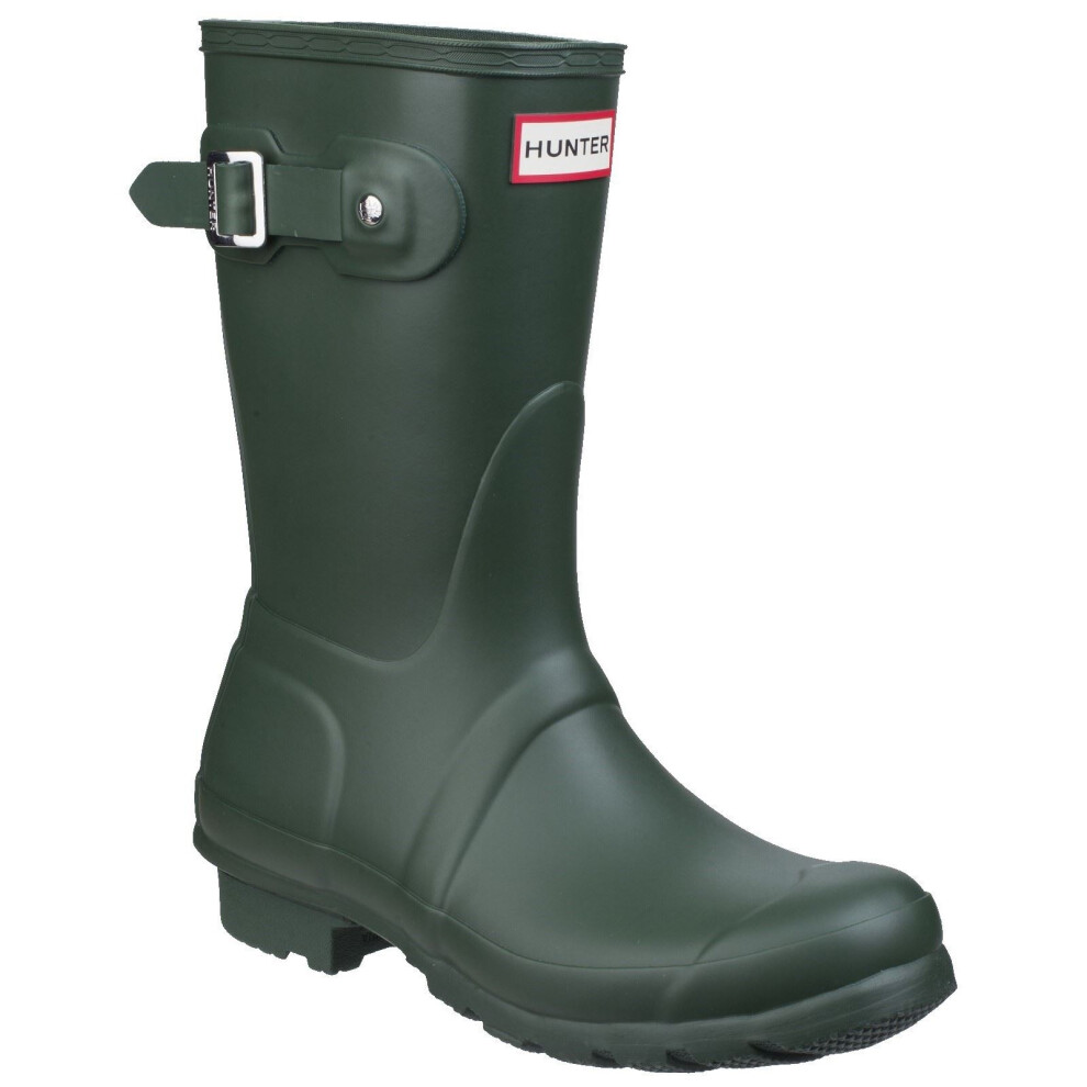 (Green, 4 (Adults')) Hunter Original Short Rubber Women's Hunter Green Wellington Boots