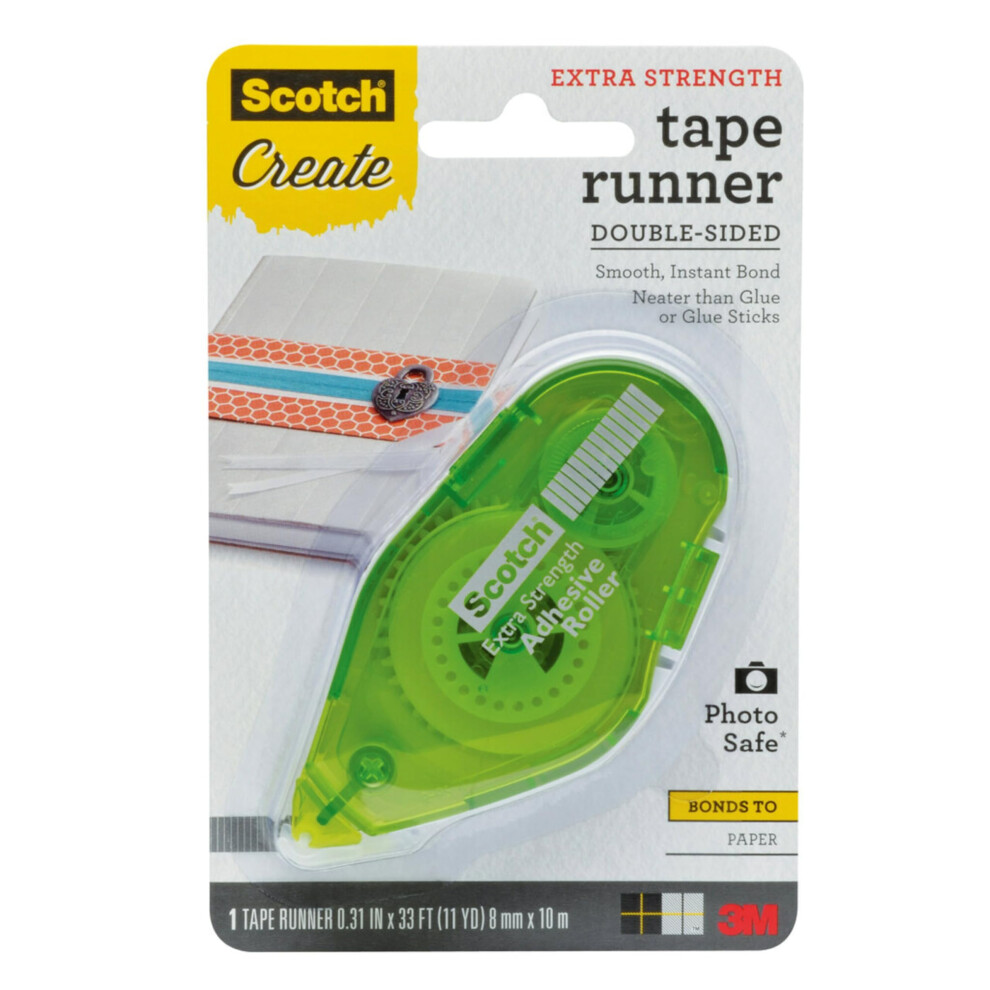 Scotch Tape Runner Extra Strength  .31 in x 11 yd (055-ES-CFT)  Green