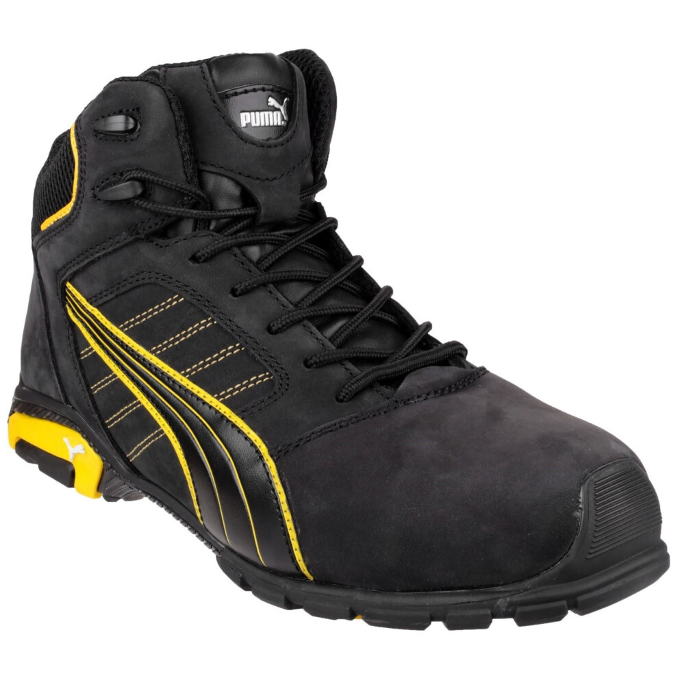 Puma (Black, 8 (Adults')) Safety Amsterdam Mid Leather Black Safety Boots