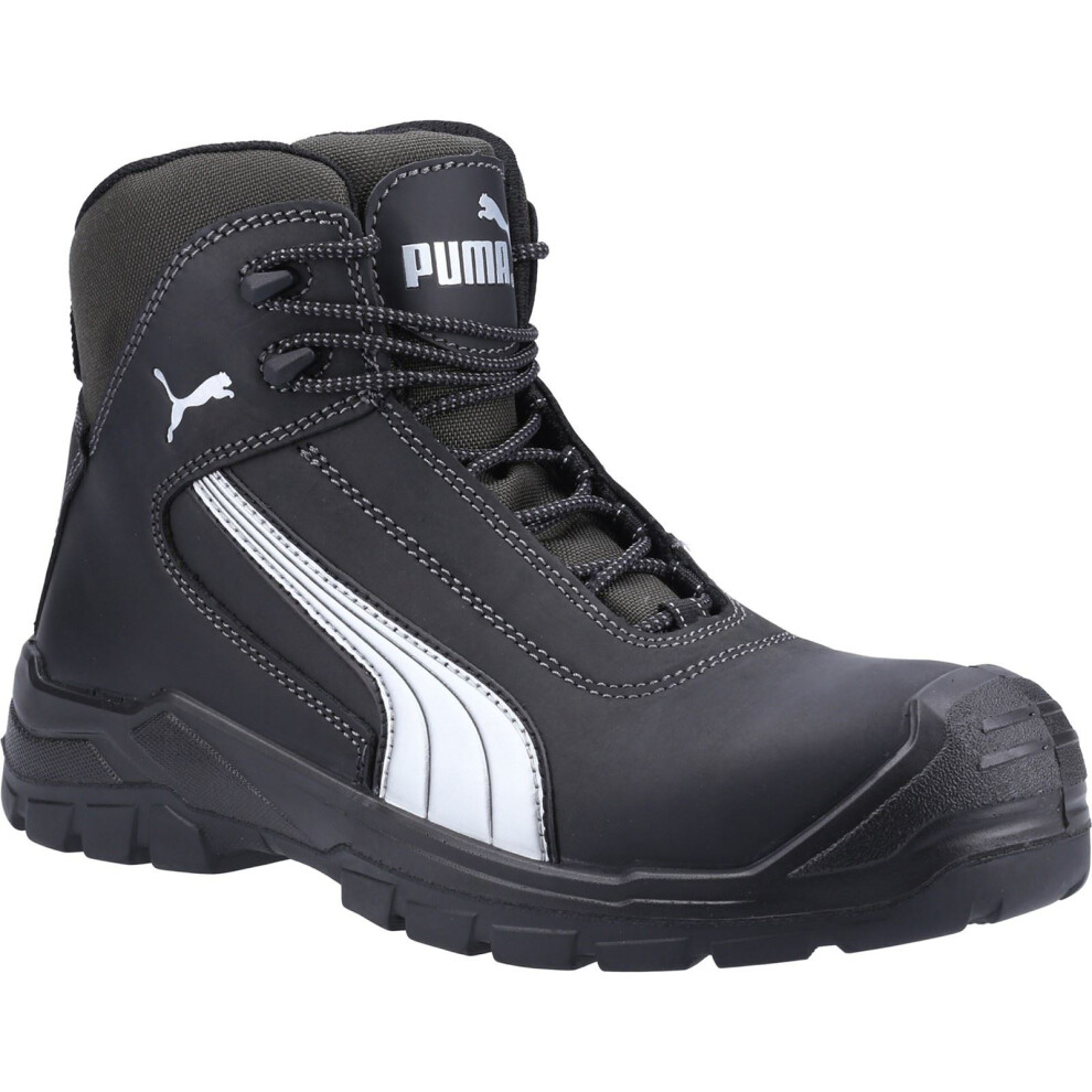 Puma (Black, 10 (Adults')) Safety Cascades Mid Leather Black Safety Boots