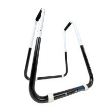 Ultimate Body Press Dip Bar Fitness Station - Adjustable Folding Dip Stand White/Black