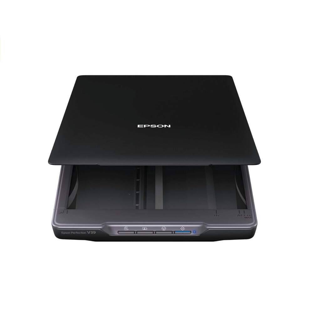 Epson Perfection V39 Color Photo & Document Scanner with Scan-To-Cloud & 4800 Optical Resolution  Black