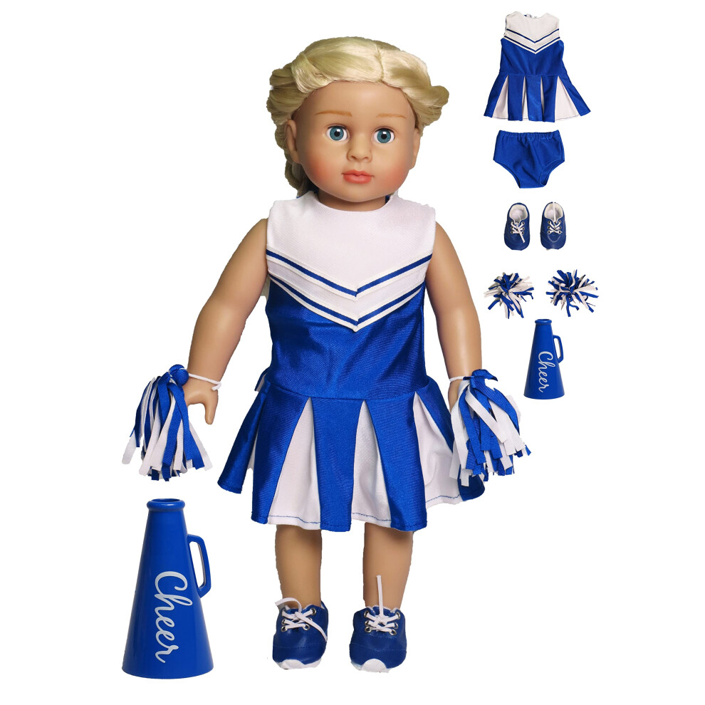 Traje De Animadora Azul De American Fashion World Para Mu Ecas De 45 Cm | Accesorios Incluidos | Calidad Premium Y Dise O Moderno | Ropa Para Mu-image