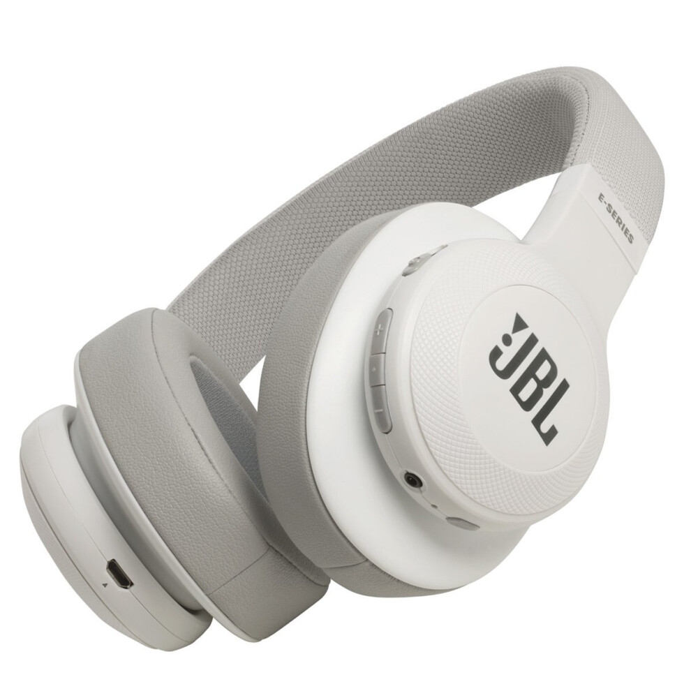 JBL E55BT Over-Ear Wireless Headphones White